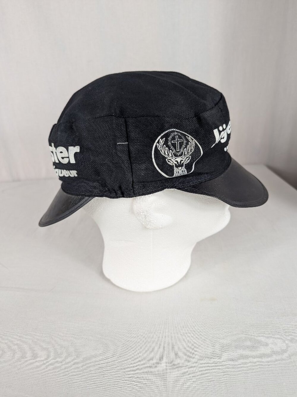 Jagermeister Double Hat Painters Cap Vintage 90s So Smooth Ad Elastic Sides